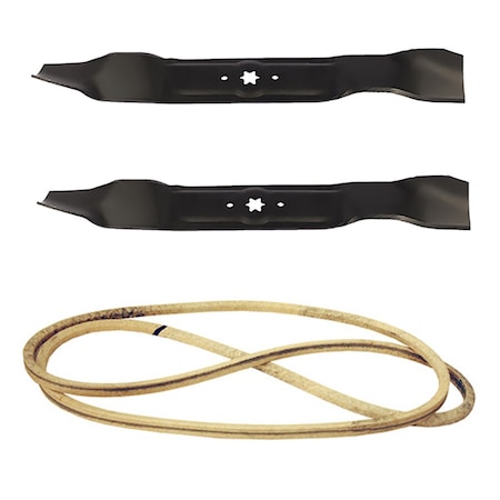 Aic Replacement Parts Mower Deck Blade and Belt Made With Aramid Fits Cub Cadet LTX1040 LTX1042 42 954-04060MULCHBLADES